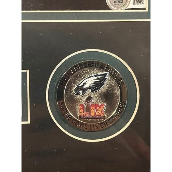 Landon Dickerson signed autographed Eagles SBLIX 11x14 Photo Framed Beckett - Picture 4 of 4